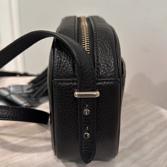Kate Spade Bag Black Pebbled Leather Logo Camera Bag Crossbody Bag - Picture 5 of 17